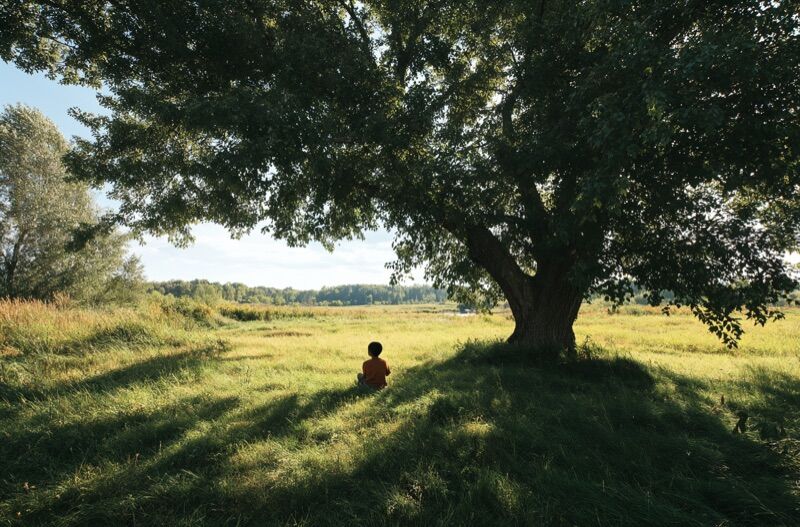 Editorial portrait — film grain, cinematic light