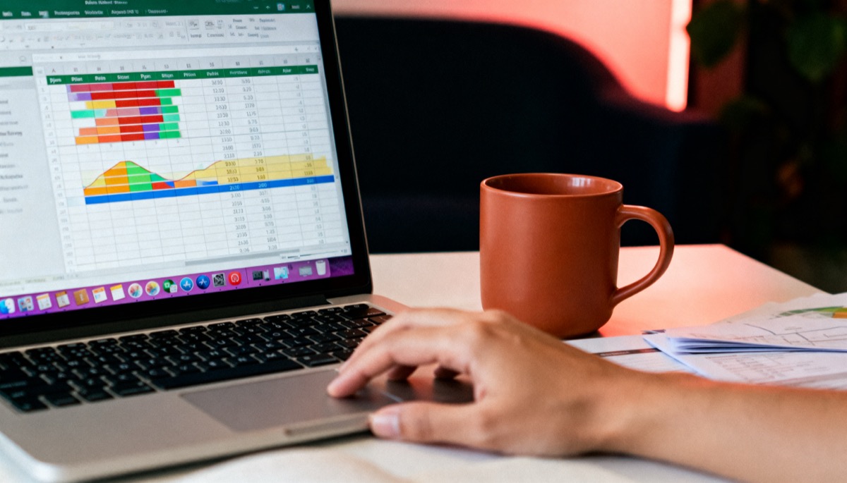 Copilot in Excel – laptop with spreadsheets and data visualisations
